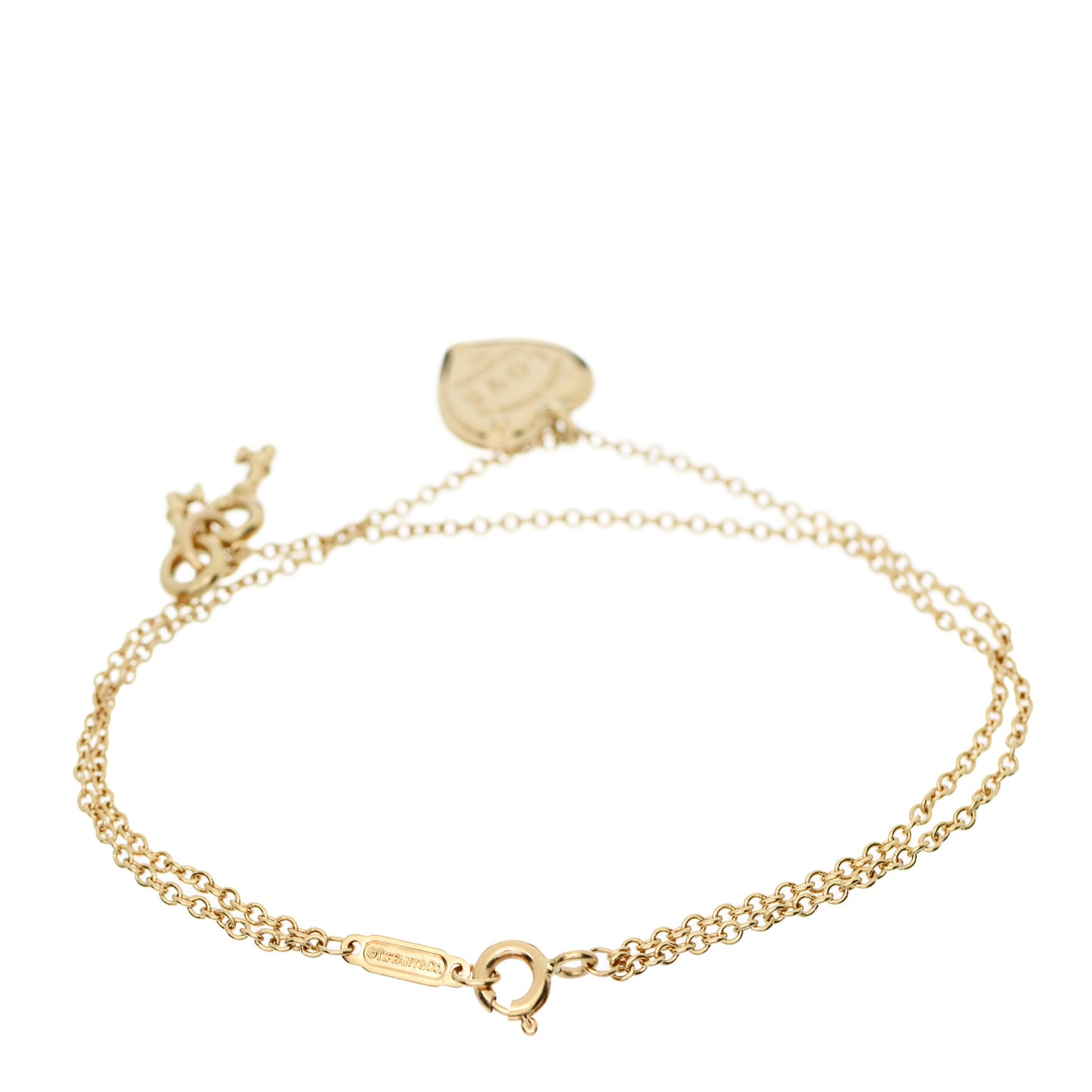 18K Yellow Gold Return To Tiffany Love Heart Tag Key Bracelet