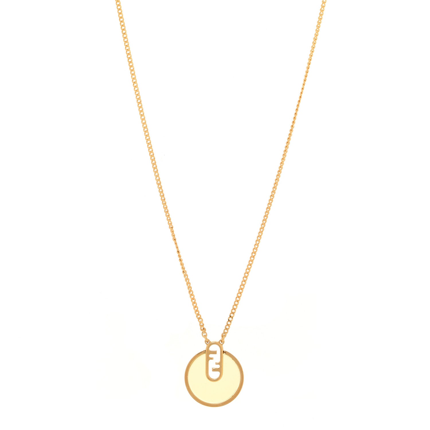 Fendi Metal Necklace Gold 1 of 7