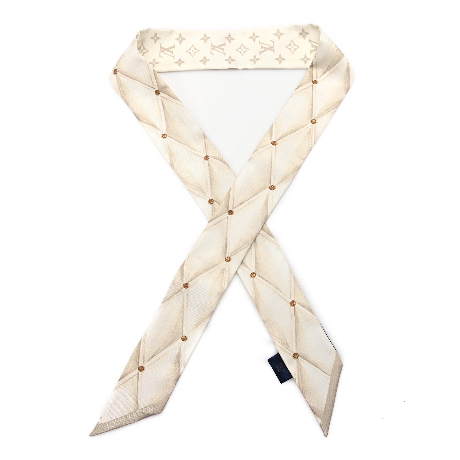 Louis Vuitton Silk Monogram Malletage BB Bandeau Ivoire 1 of 3