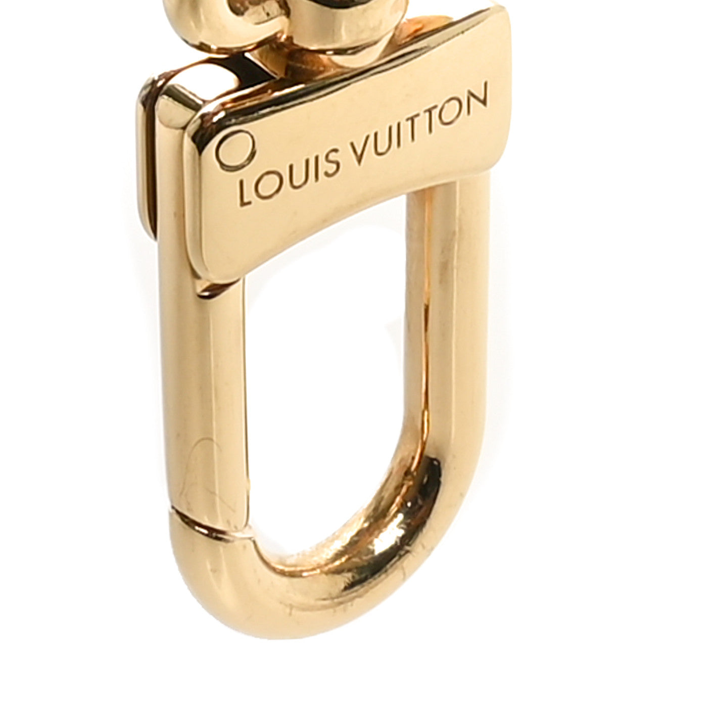 Louis Vuitton Metal Fleur LV Circle Bag Charm Key Holder Gold 3 of 5