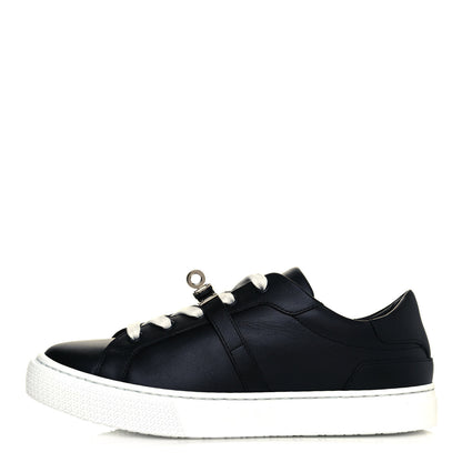 Hermes Calfskin Day Sneakers 36.5 Black 1 of 8
