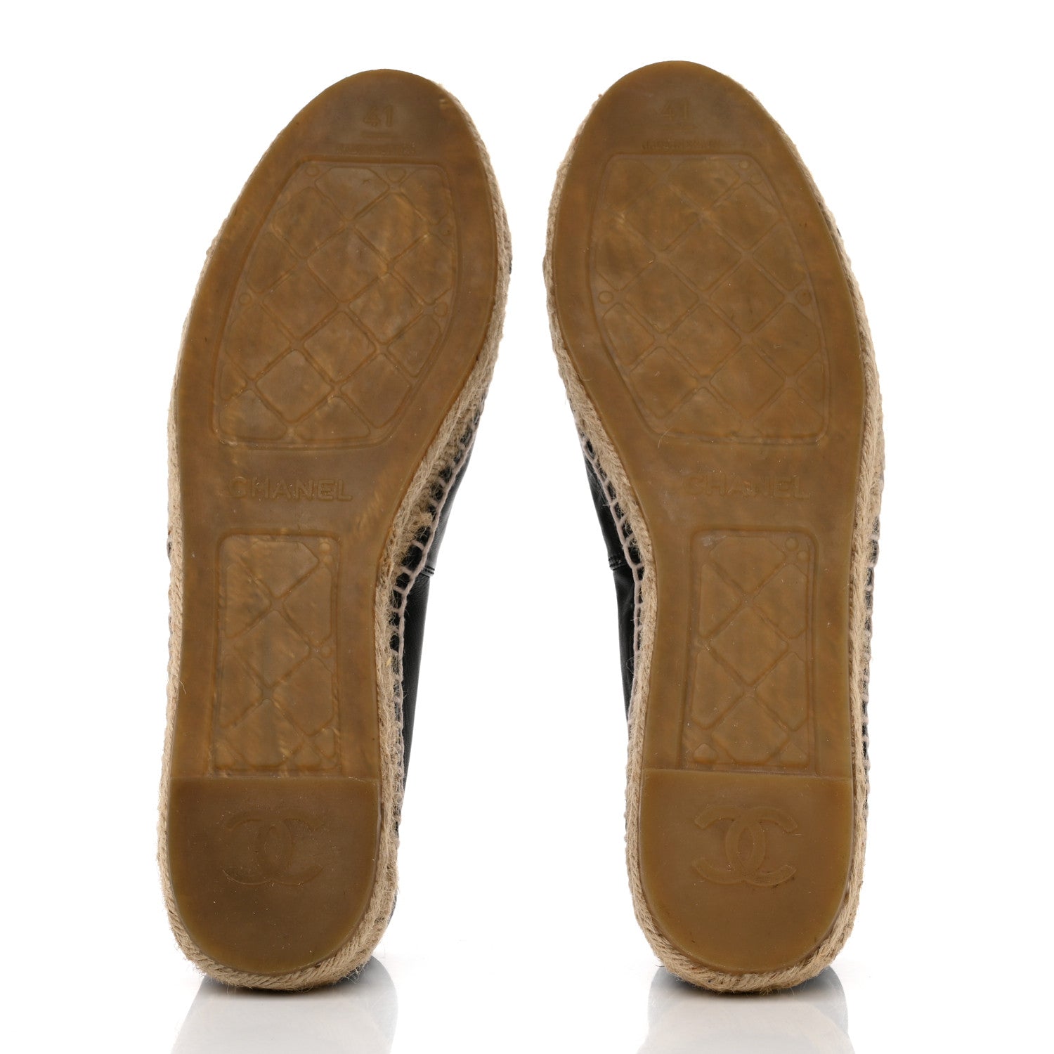 Chanel Lambskin CC Espadrilles 41 Black 7 of 9