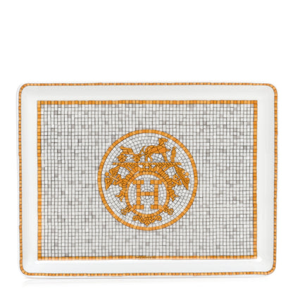 Hermes Porcelain Mosaique au 24 Gold Sushi Plate 1 of 7