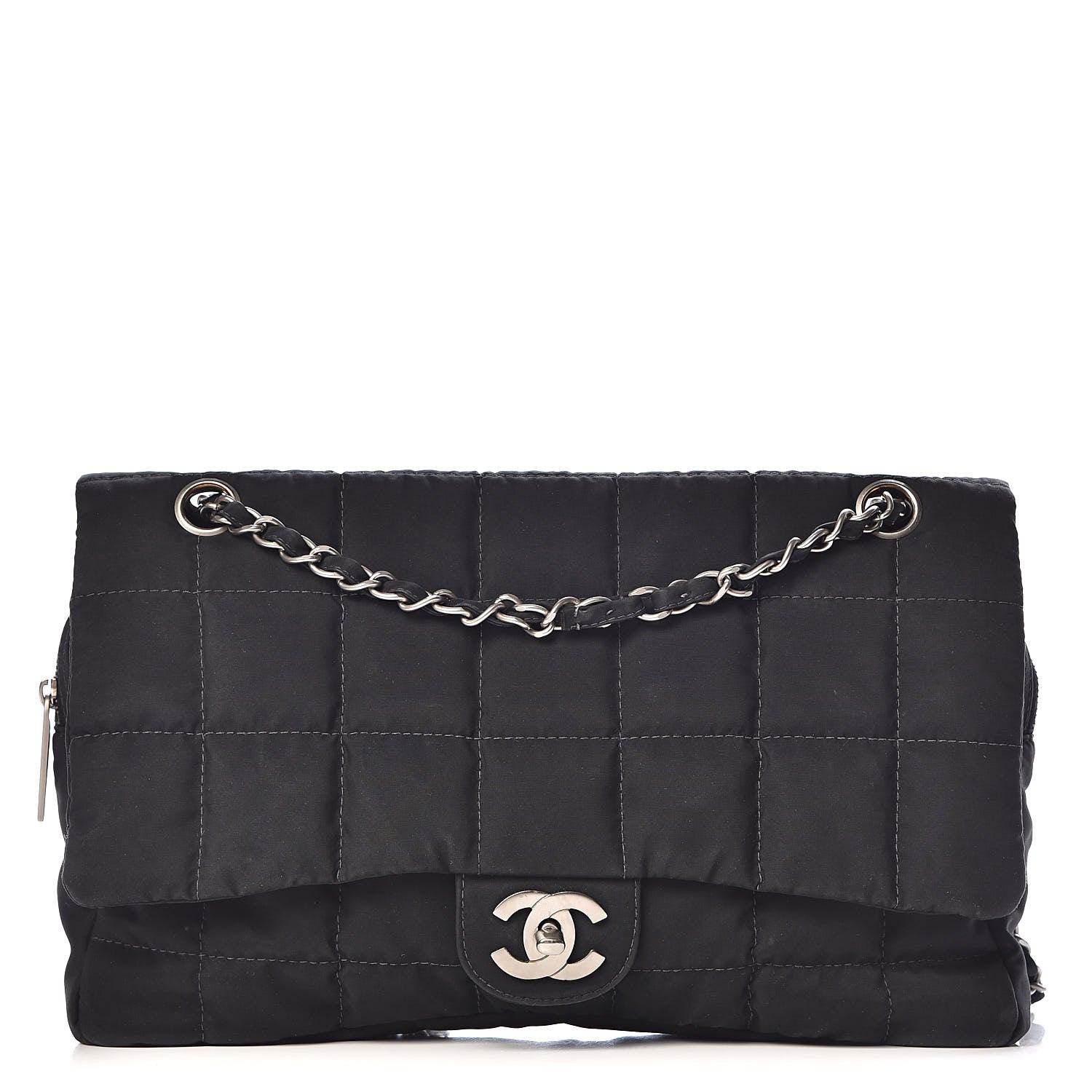 Chanel Nylon Square Quilted Flap Black 1 of 15