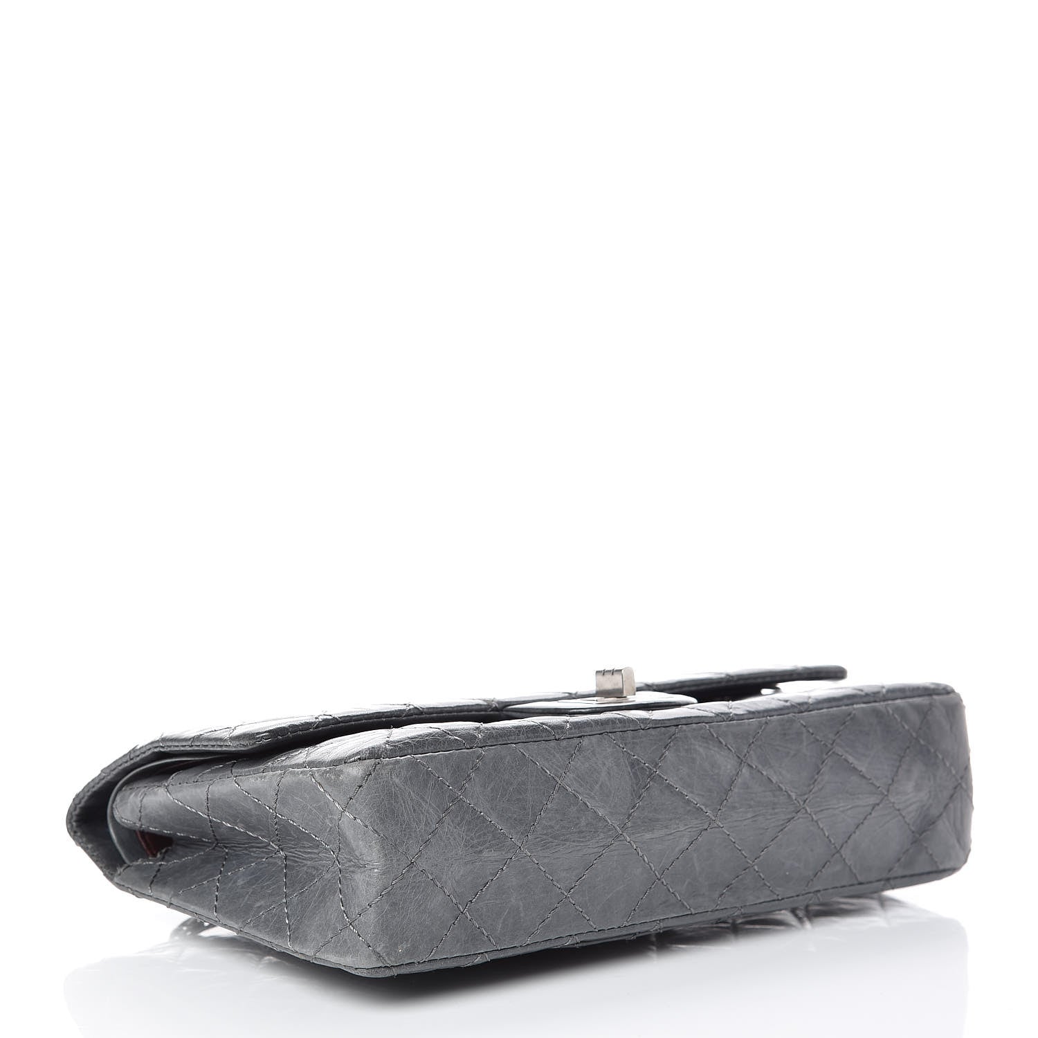 Chanel Aged Calfskin Quilted 50th Anniversary 2.55 Reissue 225 Flap Grey 4 of 12