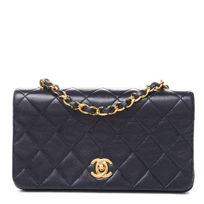 Chanel Lambskin Quilted Mini Flap Navy 1 of 10