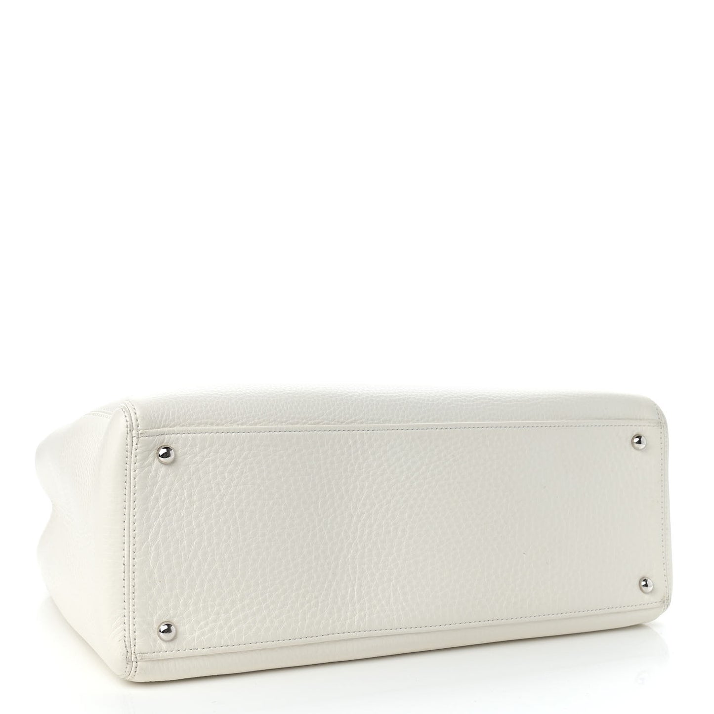 Calfskin Cerf Executive Shopper Tote White