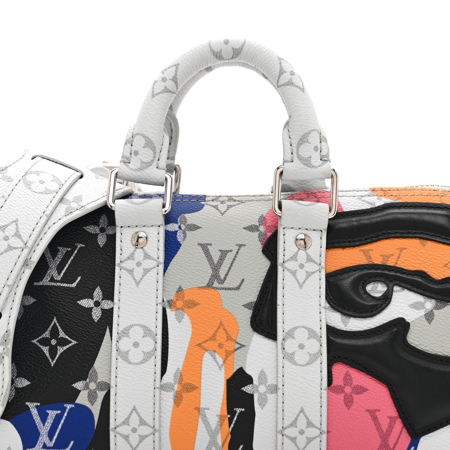 Louis Vuitton Monogram Calfskin Keepall Bandouliere 25 Multicolor 8 of 10