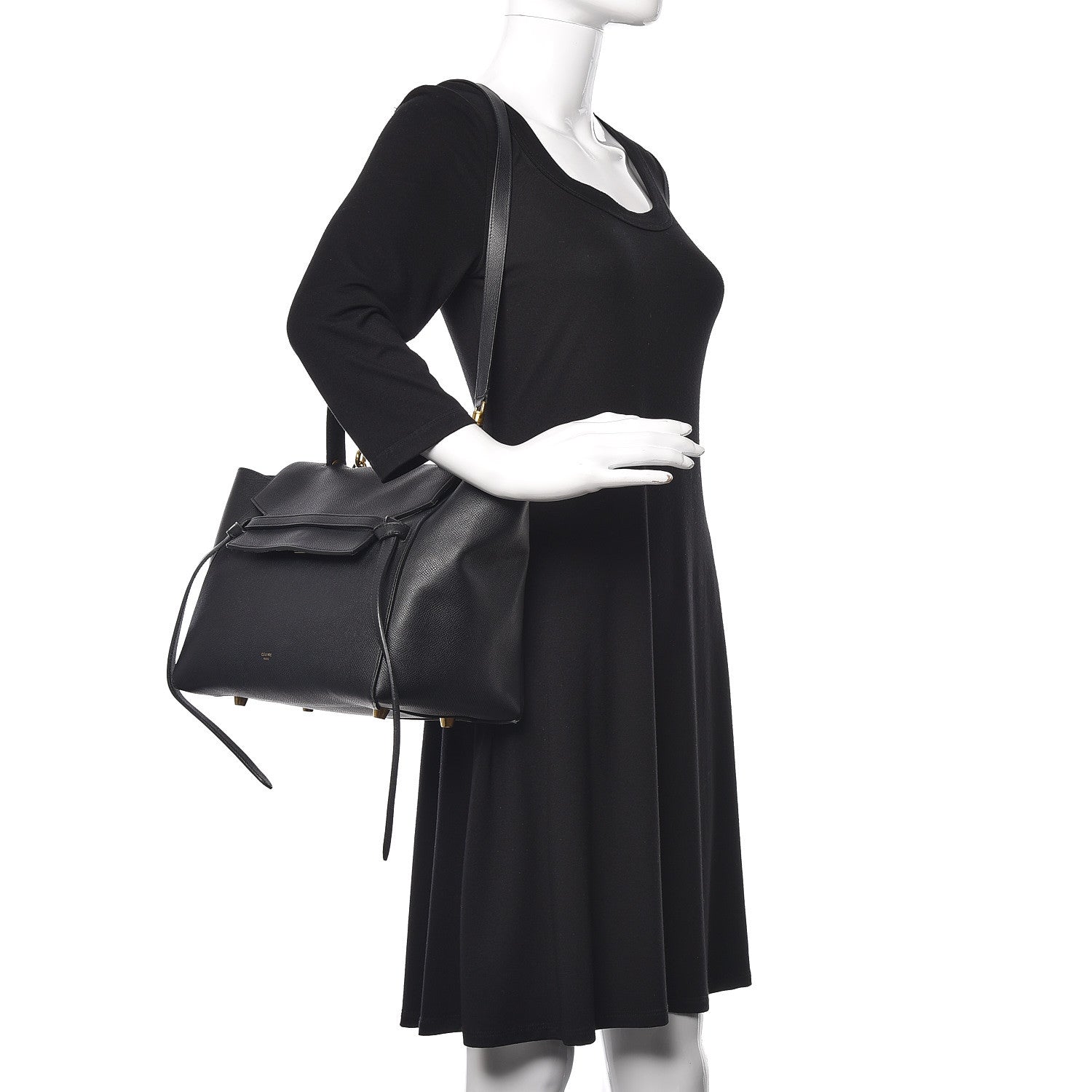 Celine Grained Calfskin Mini Belt Bag Black 3 of 16
