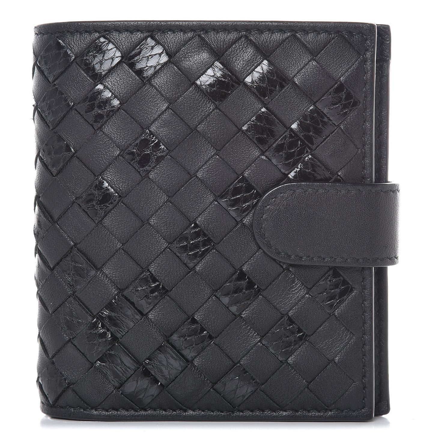 Nappa Ayers Intrecciato Mini Wallet Black