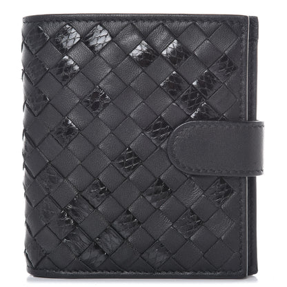 Bottega Veneta Nappa Ayers Intrecciato Mini Wallet Black 1 of 9