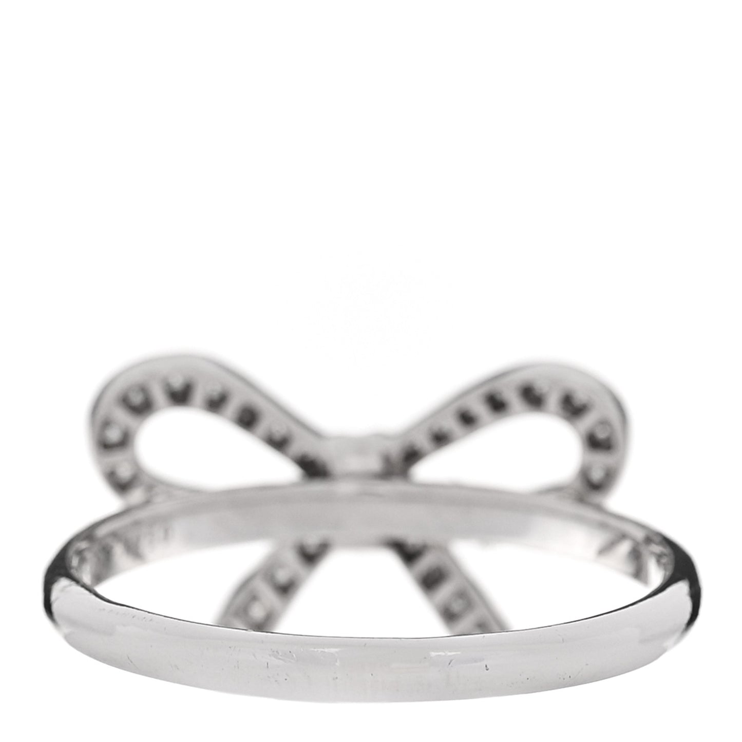 Platinum Diamond Bow Ring 53 6.5