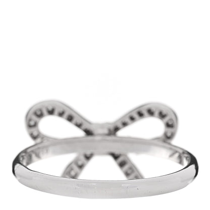 Tiffany Platinum Diamond Bow Ring 53 6.5 3 of 4