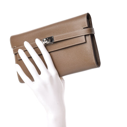 Hermes Epsom Kelly Longue Wallet Etoupe 2 of 15