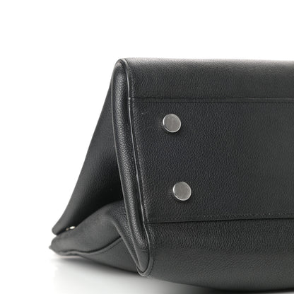 Saint Laurent Grained Calfskin Medium Rive Gauche Cabas Black 7 of 9