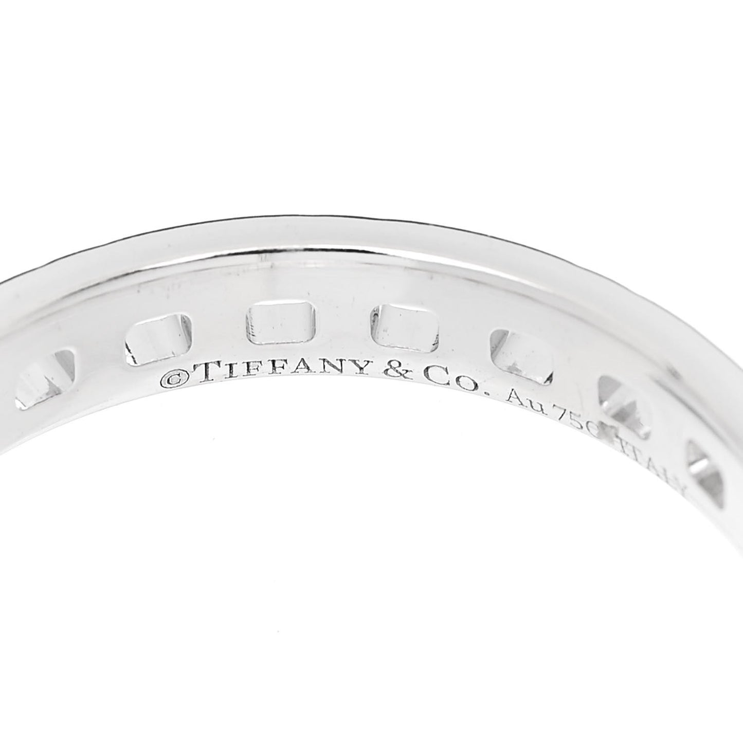 18K White Gold Narrow T True Band Ring 53 6.5
