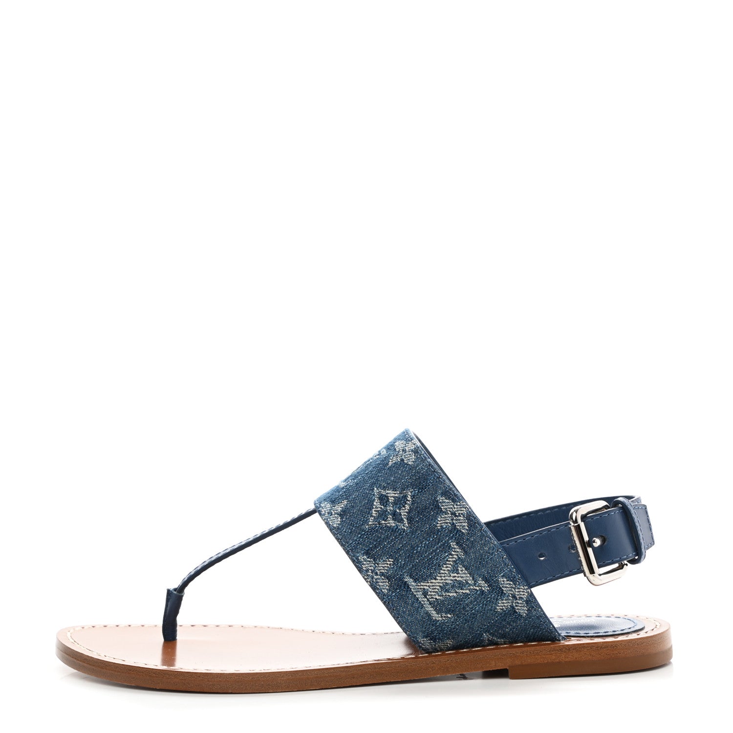 Louis Vuitton Denim Monogram Sandals 36 Blue 1 of 9