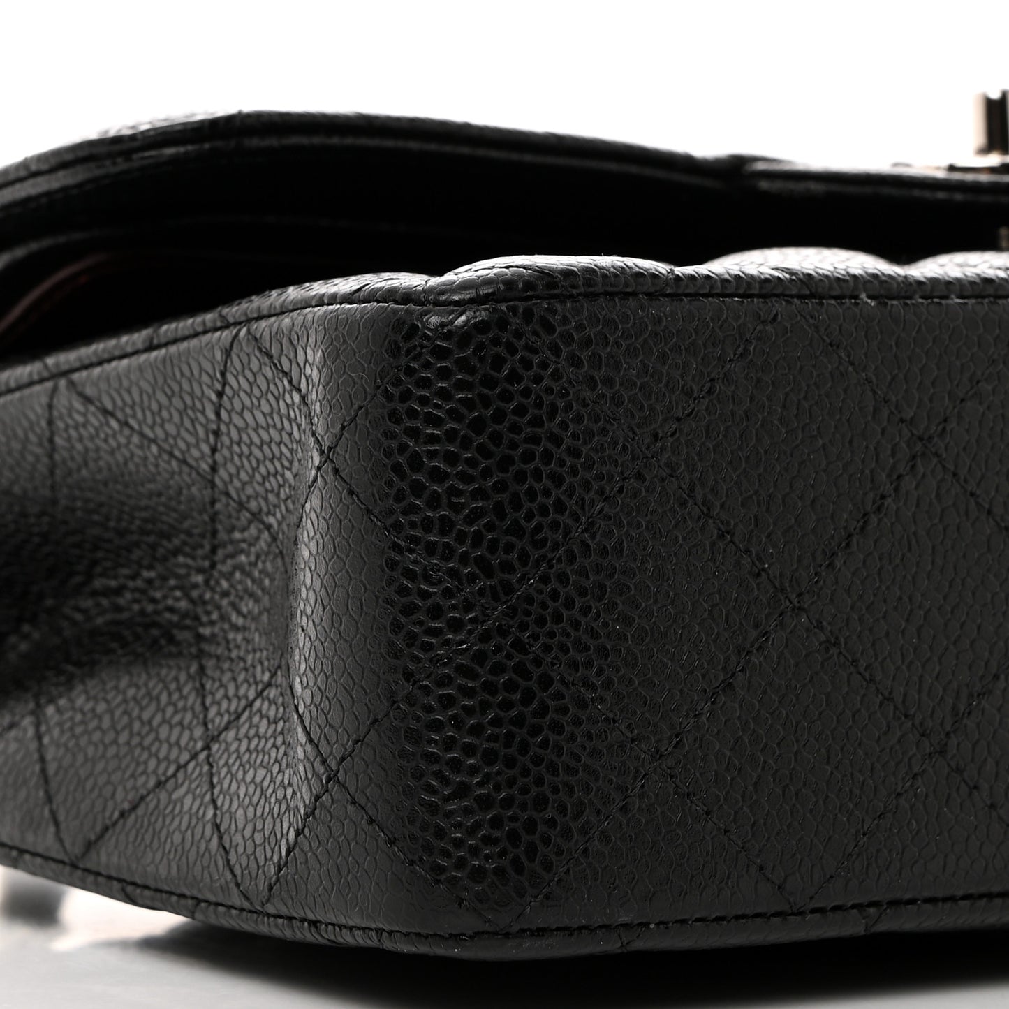 Caviar Quilted Small Double Flap Black