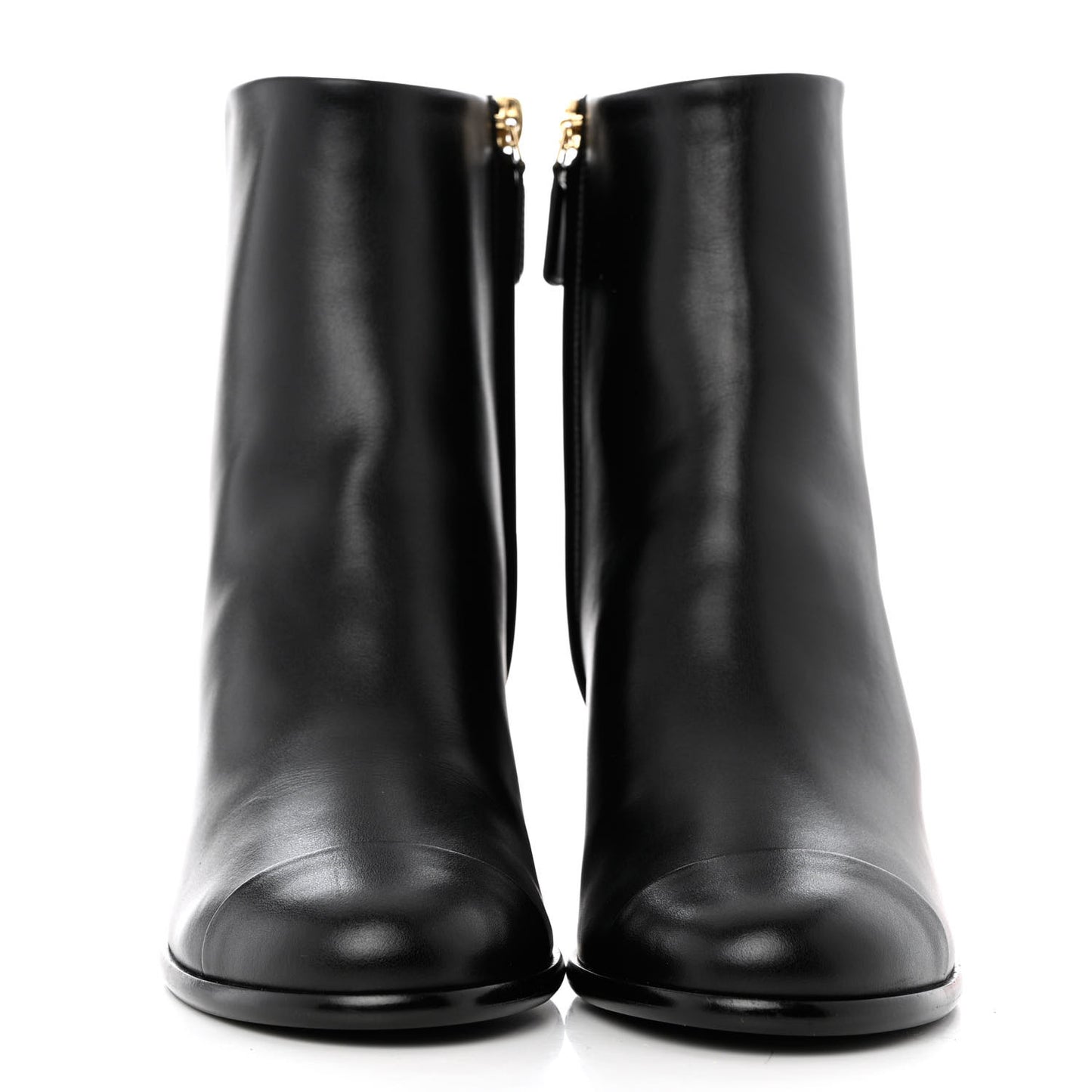 Calfskin CC Ankle Boots 37 Black