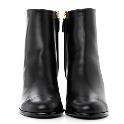 Chanel Calfskin CC Ankle Boots 37 Black 2 of 10
