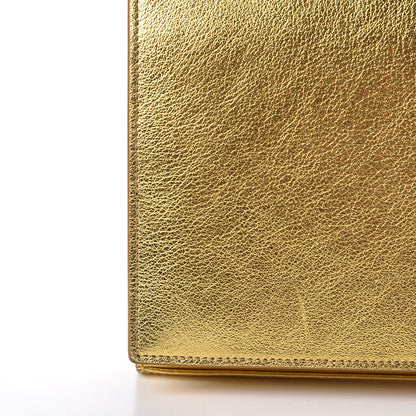 Saint Laurent Metallic Calfskin Monogram Chain Wallet Gold 8 of 15