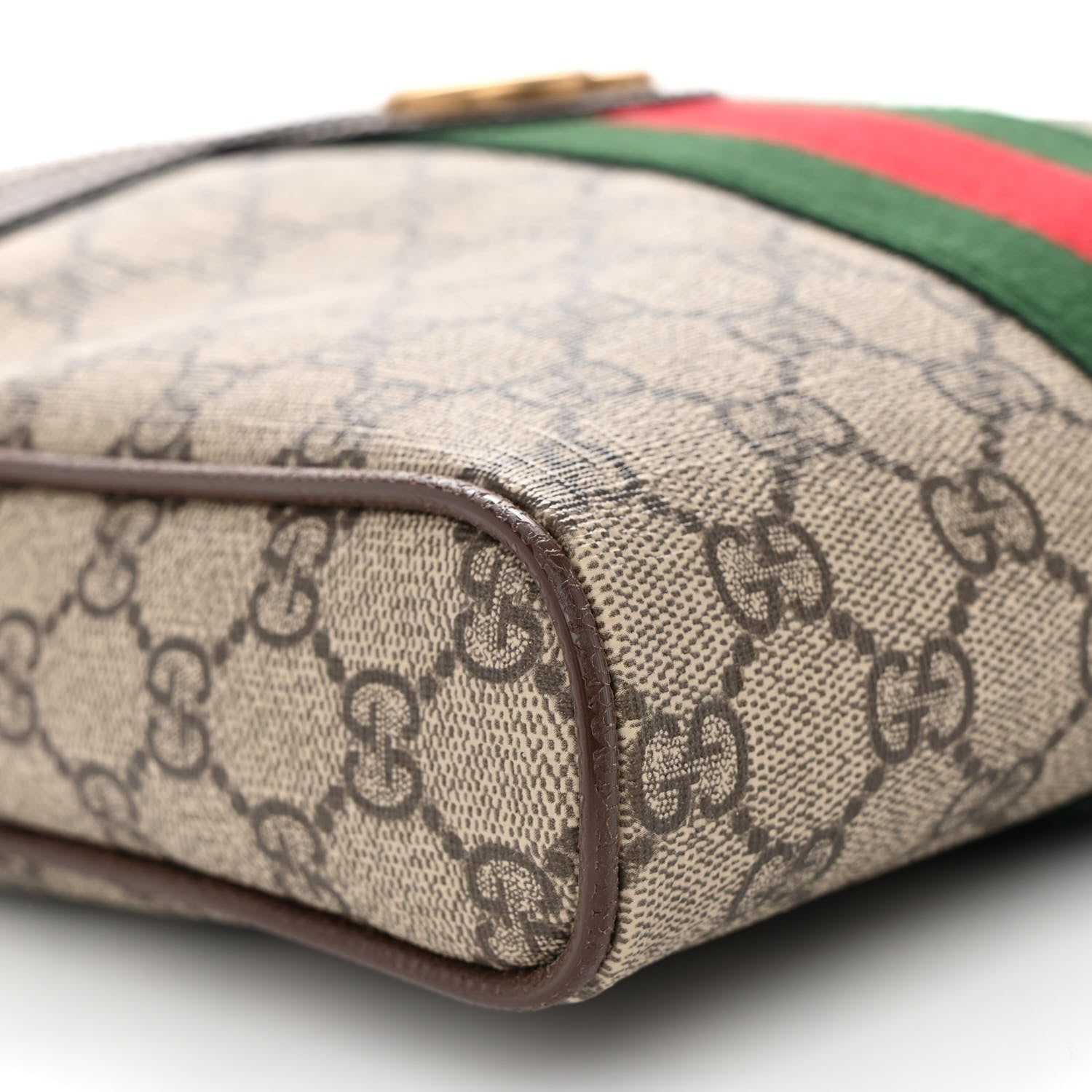 Gucci GG Supreme Monogram Web Small Ophidia Messenger Bag Brown 9 of 11