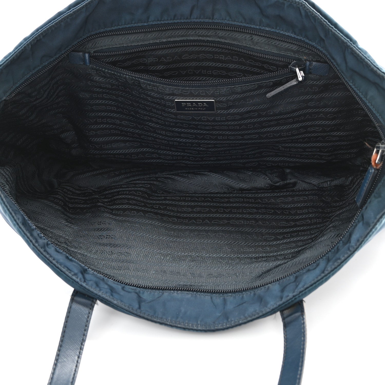 Prada Tessuto Nylon Tote Blue 4 of 16