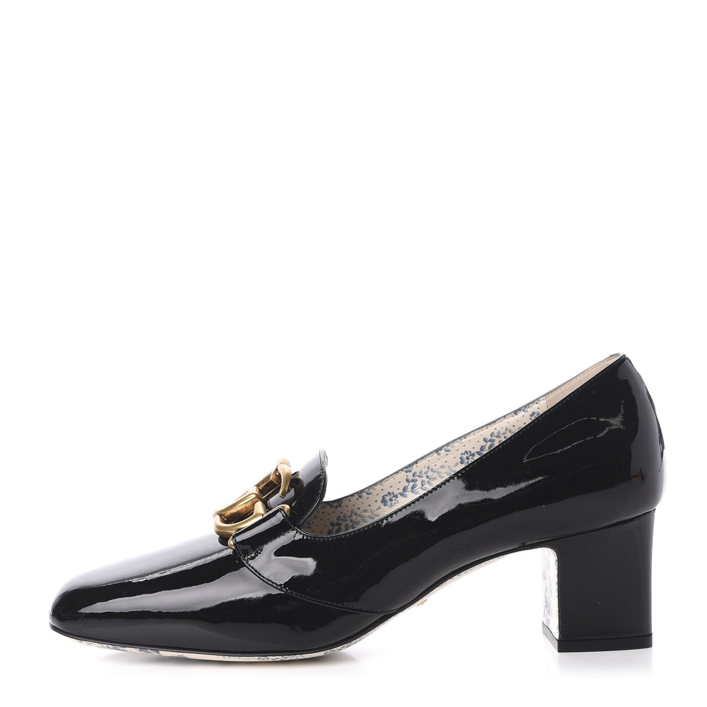 Vernice GG Victoire 55mm Loafer Pumps 41 Black