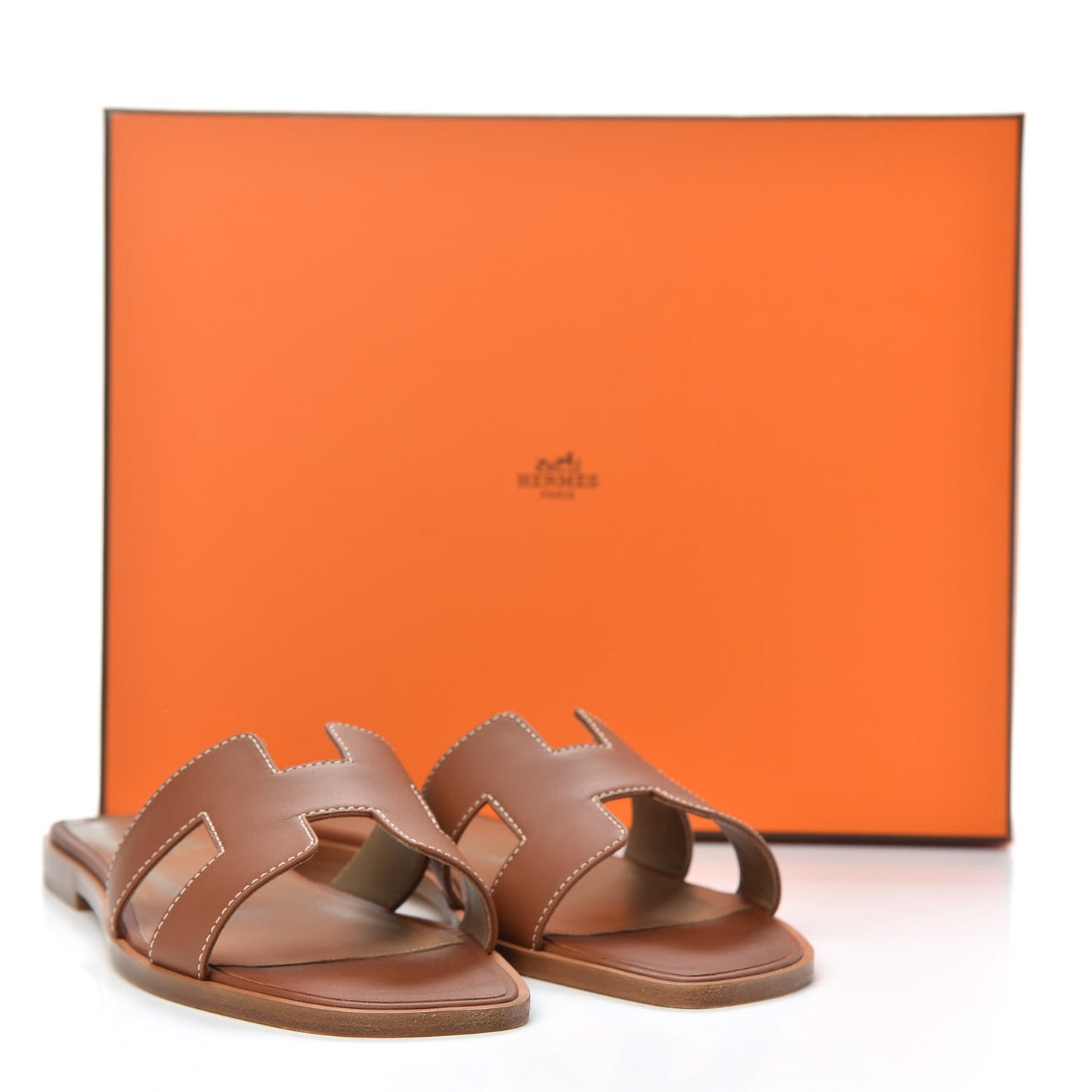 Box Calfskin Oran Sandals 37 Gold