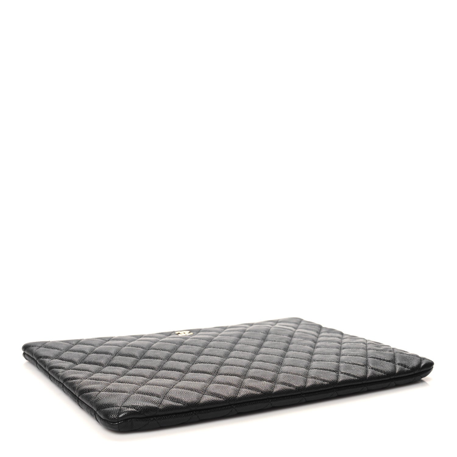 Chanel Caviar Quilted Large Cosmetic Case Black 4 of 7