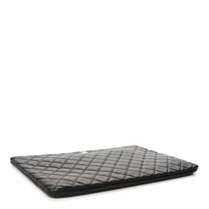 Chanel Caviar Quilted Large Cosmetic Case Black 4 of 7