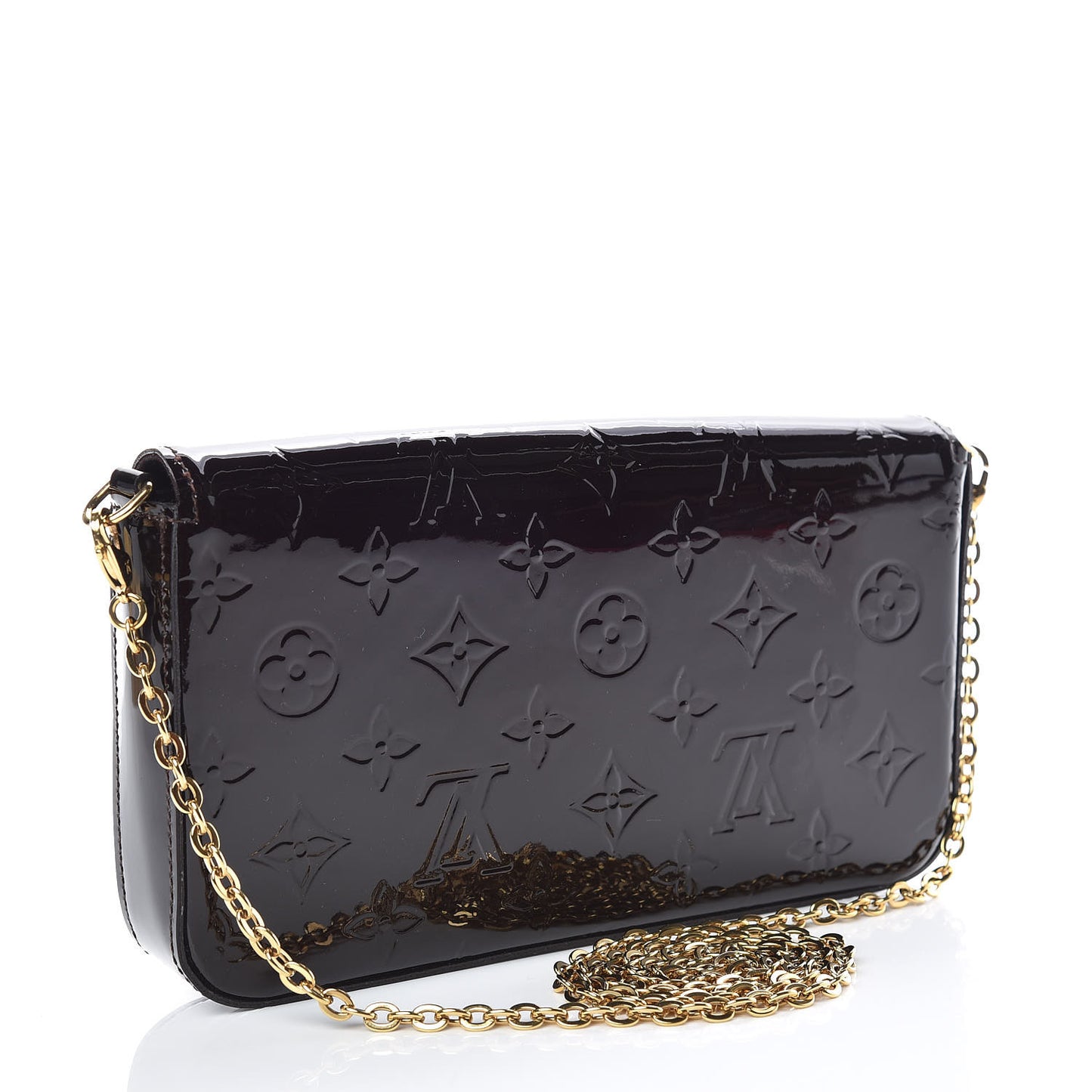 Vernis Pochette Felicie Chain Wallet Amarante