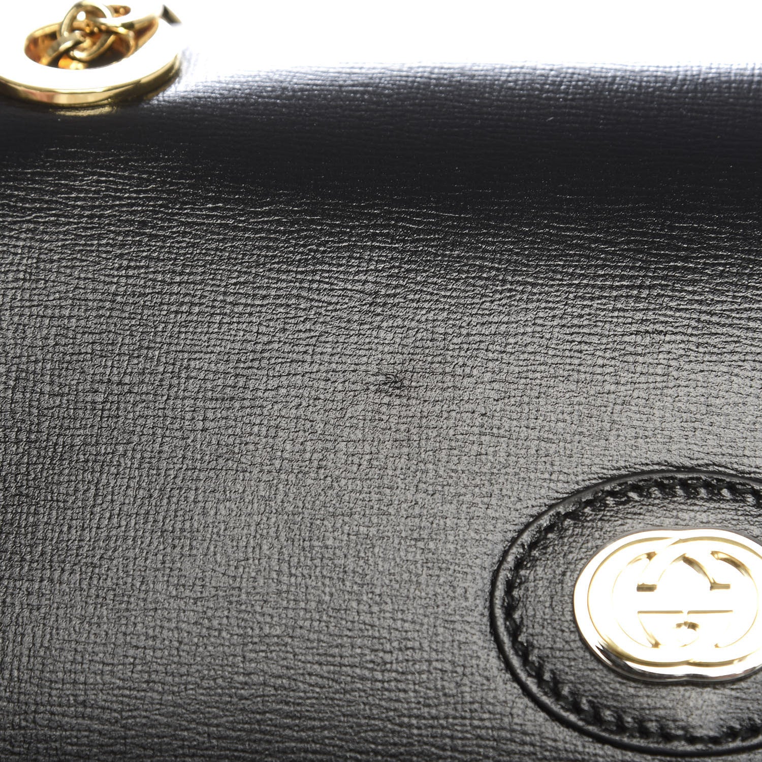 Gucci Azalea Calfskin Small Marina Chain Shoulder Bag Black 12 of 16