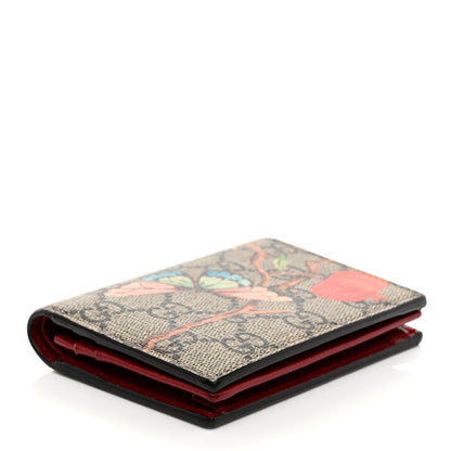 Gucci GG Supreme Monogram Tian Card Case Beige Multicolor Red 4 of 7