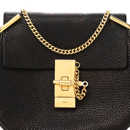 Chloe Grained Lambskin Mini Drew Shoulder Bag Black 7 of 9