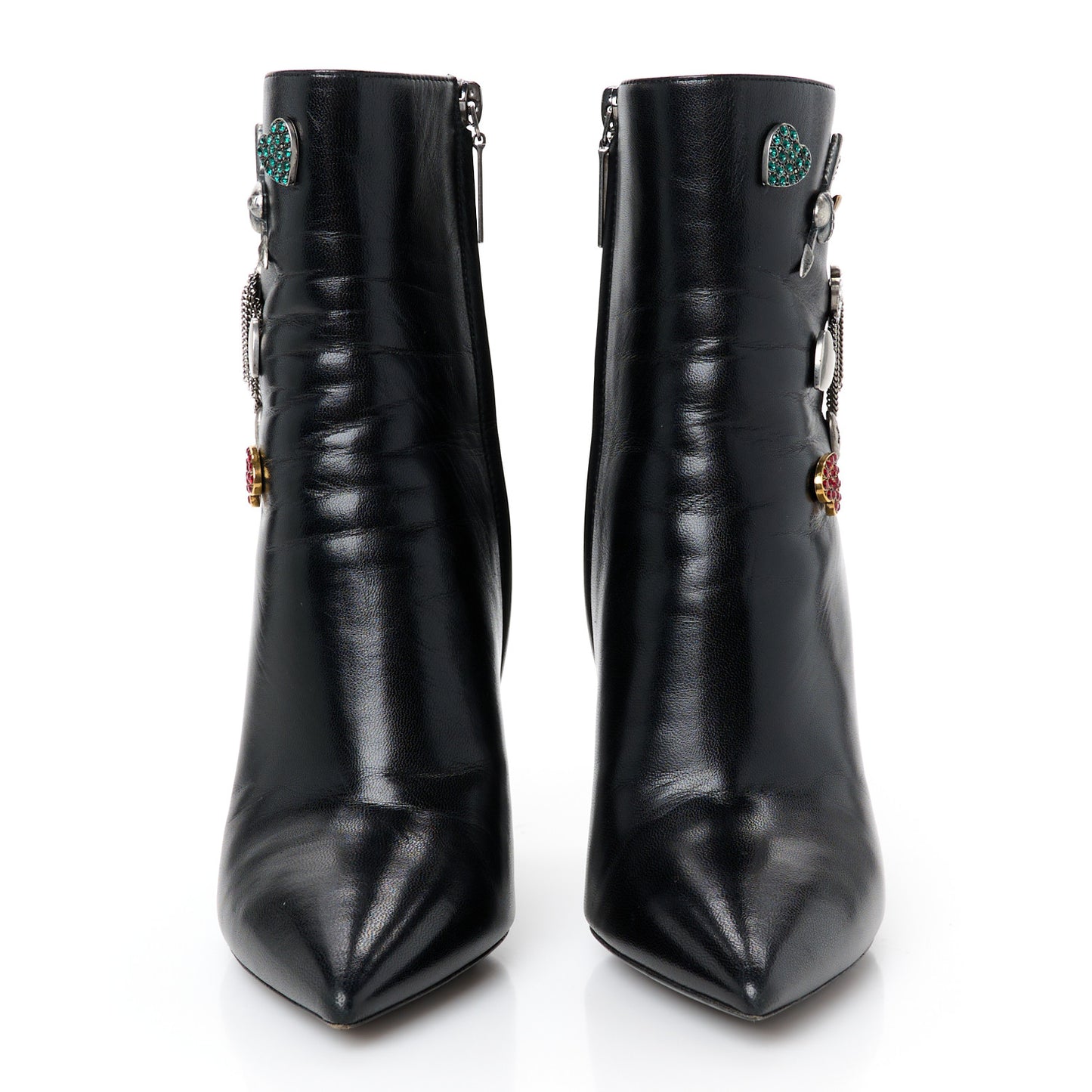 Lambskin Niki 105 Pin Booties 36 Black