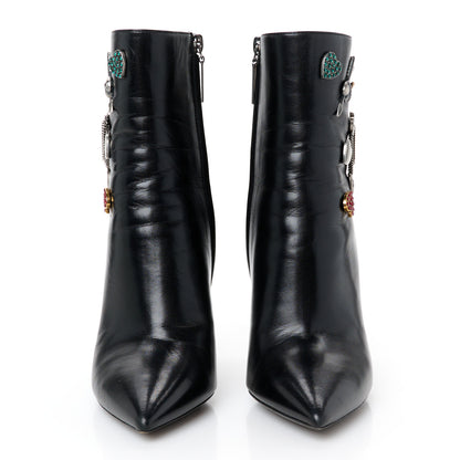 Saint Laurent Lambskin Niki 105 Pin Booties 36 Black 3 of 10