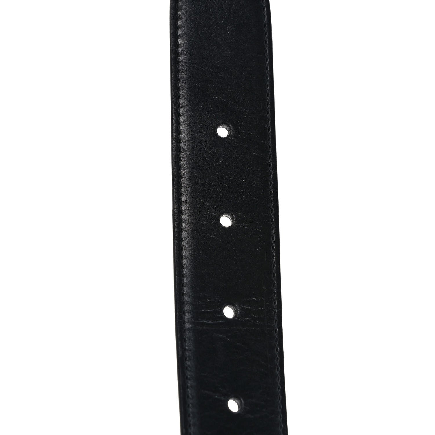 Saint Laurent Smooth Calfskin Monogram Square Buckle Belt 80 32 Black 5 of 5