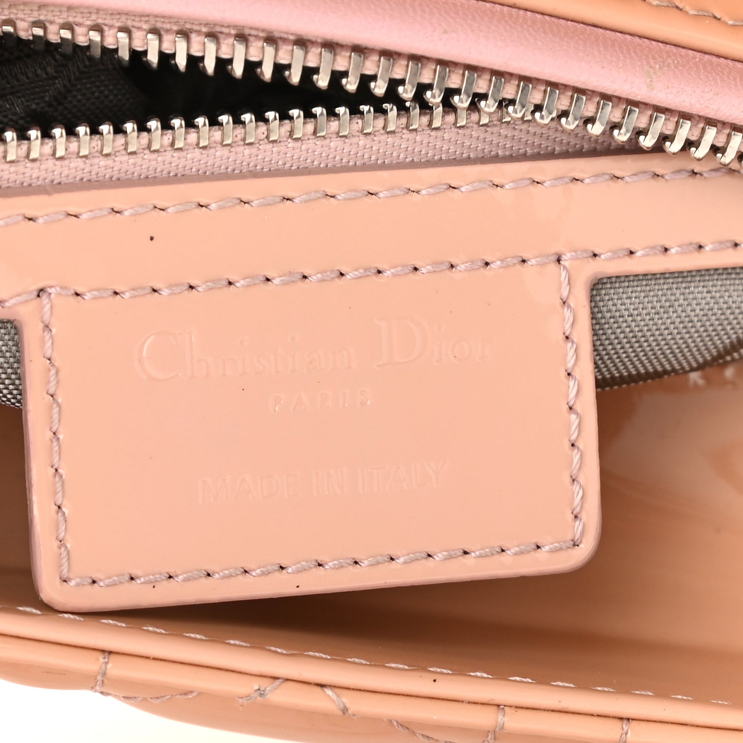 Patent Cannage Medium Lady Dior Light Pink