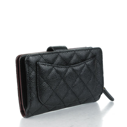 Chanel Caviar Quilted Zipped Pocket Wallet Black 3 of 8