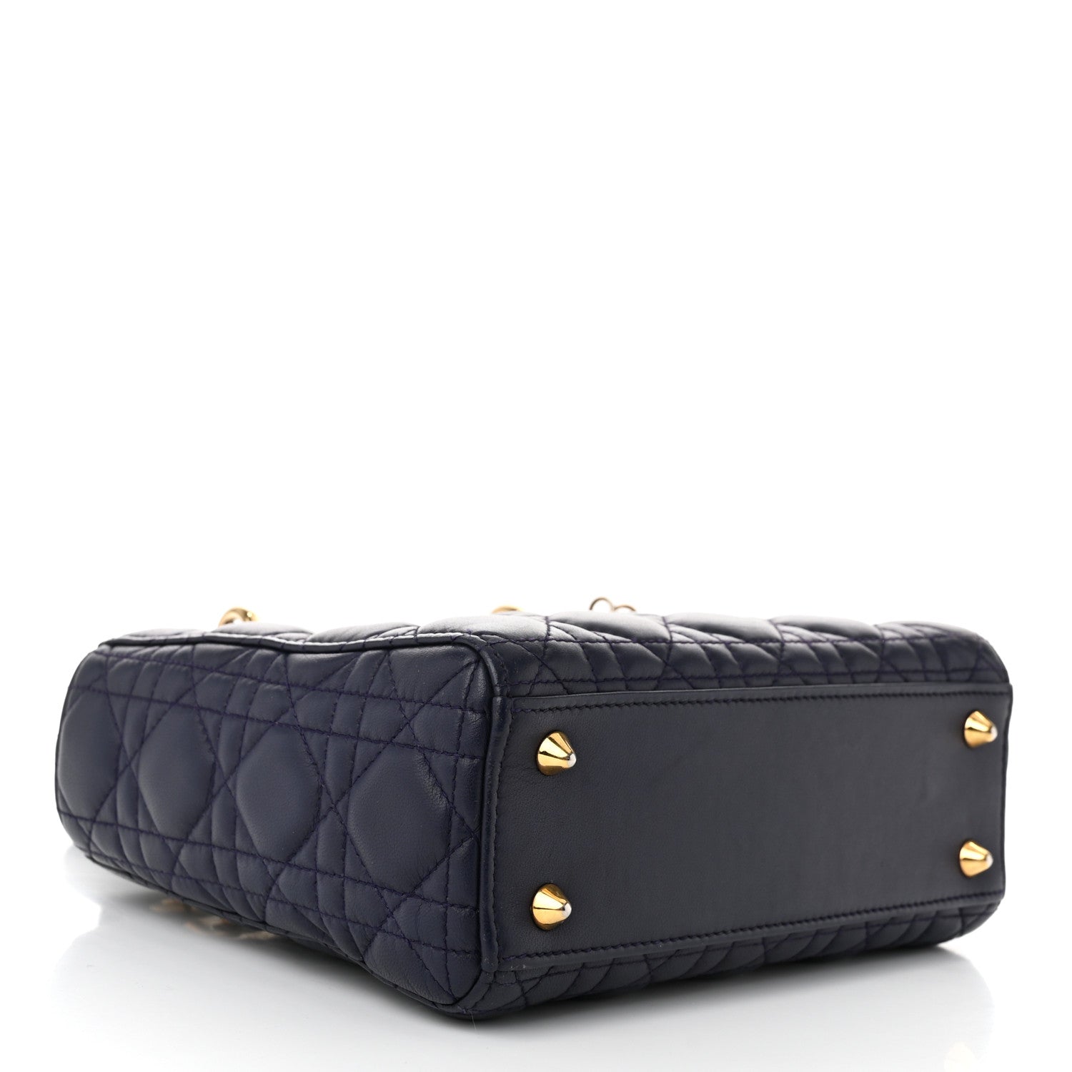 Christian Dior Lambskin Cannage Small Lady Dior Blue 4 of 10