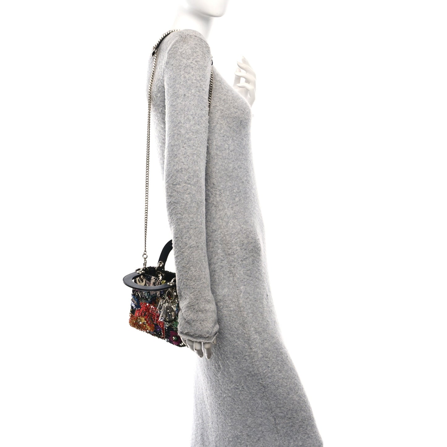 Sequin Lambskin Mini Lady Dior Multicolor