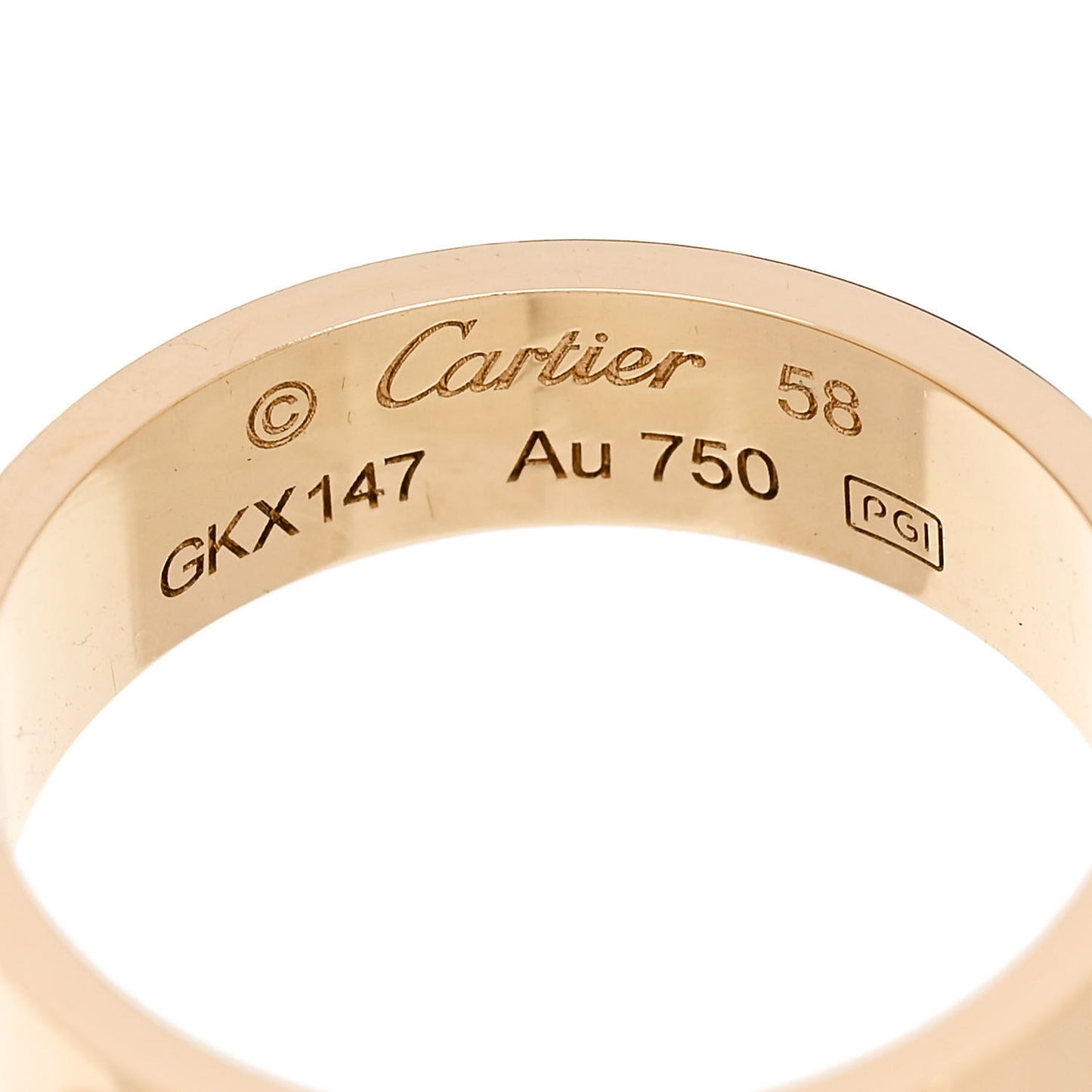 18K Yellow Gold 5.5mm LOVE Ring 58 8.5