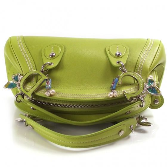 Christian Dior Leather Butterfly Pearls Bag 5 of 9