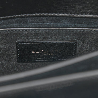 Saint Laurent Calfskin Large Monogram Sunset Black 6 of 8