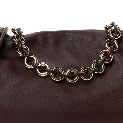 Loewe Mellow Nappa Donut Chain Large Flamenco Knot Clutch Dark Burgundy 9 of 11