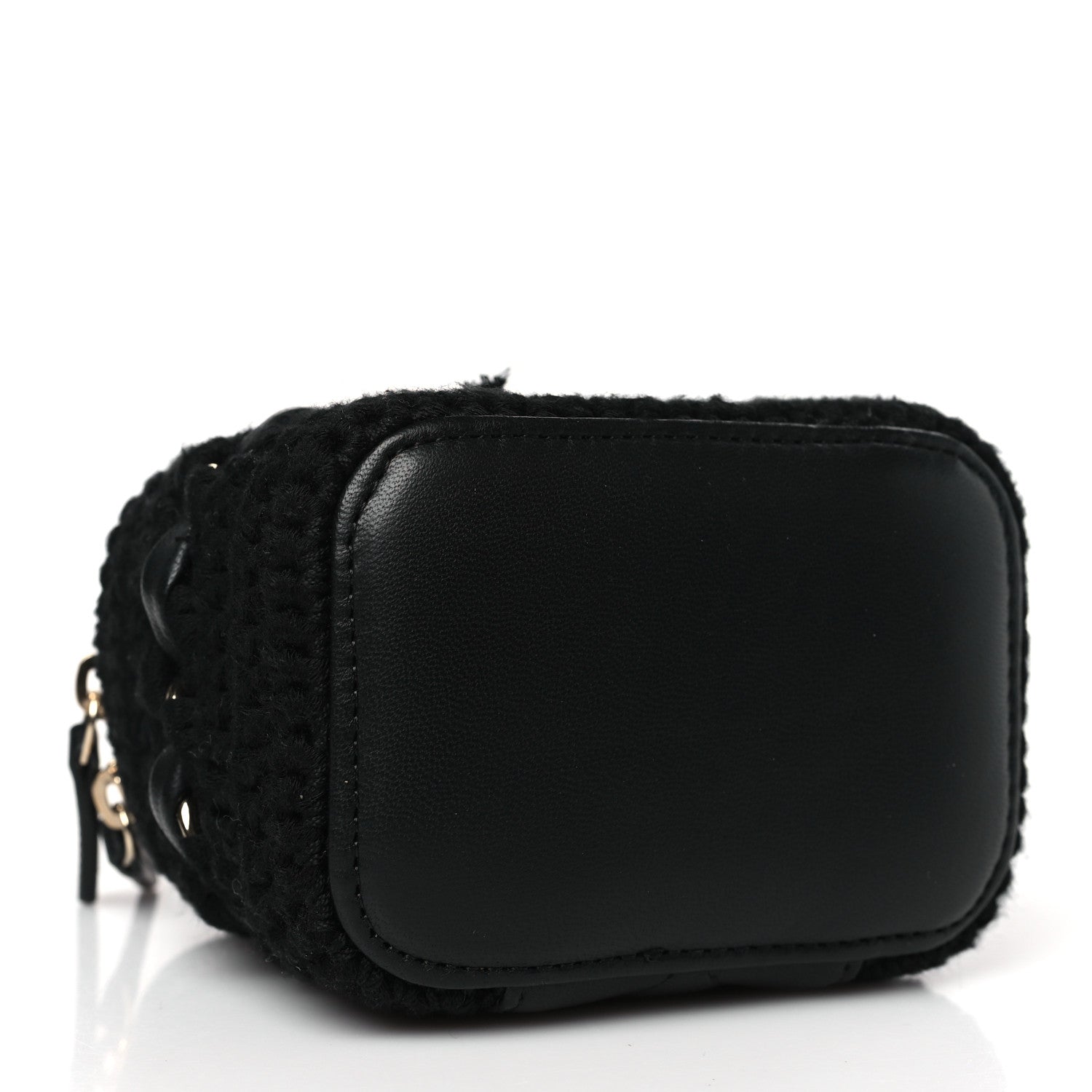 Chanel Lambskin Crochet Small Vanity Case With Chain Black 4 of 10