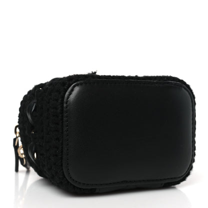 Chanel Lambskin Crochet Small Vanity Case With Chain Black 4 of 10