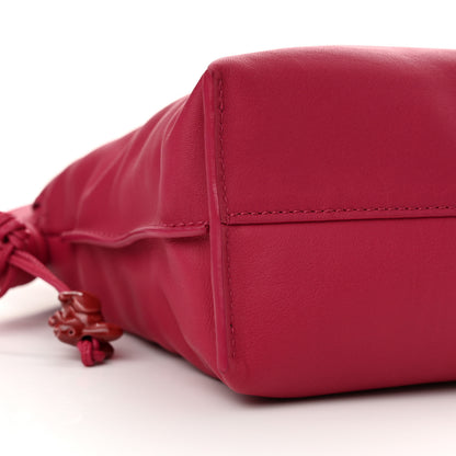 Loewe Satin Calfskin Monochrome Flamenco Knot Clutch Ruby Red Glaze 8 of 9