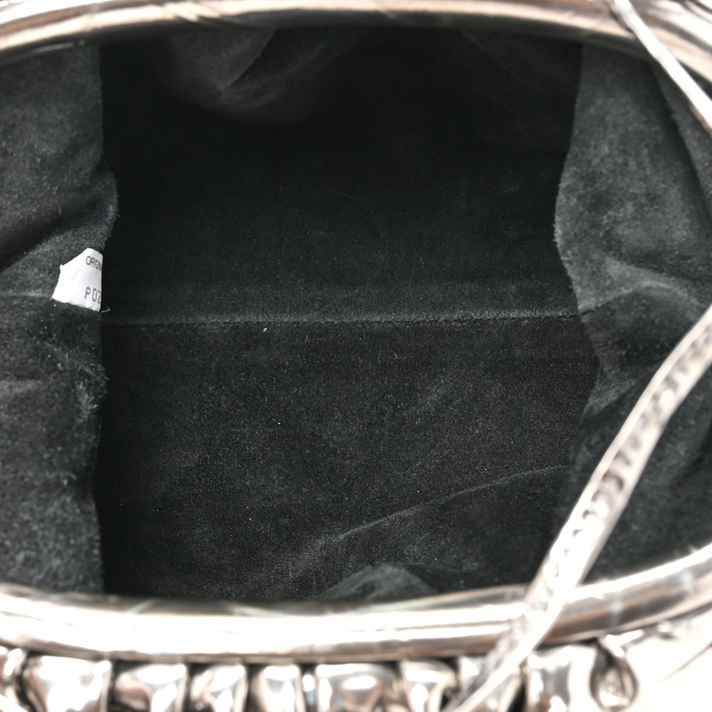 Metallic Crushed Calfskin The Mini Pouch Anchor